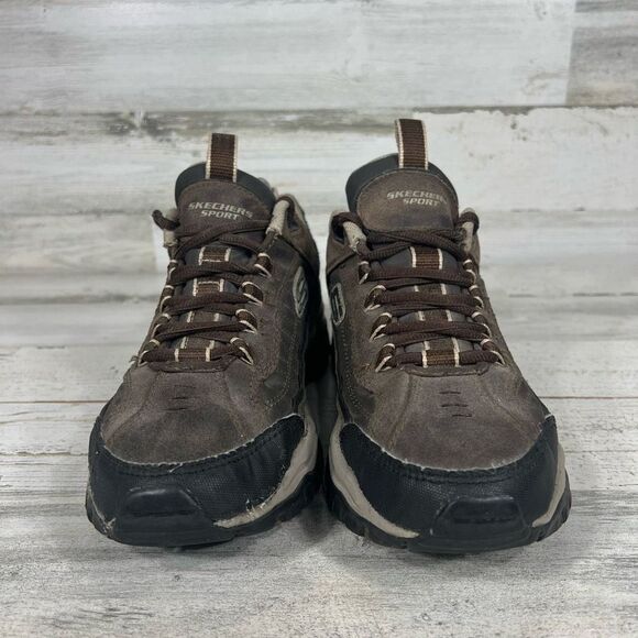 Skechers Mens Energy Downforce 50172 Lace Up Sneakers Brown Taupe Shoes Size 8 - Picture 4 of 8